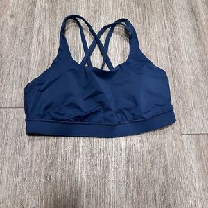 Lululemon Blue Sports Bra with X-Back Design